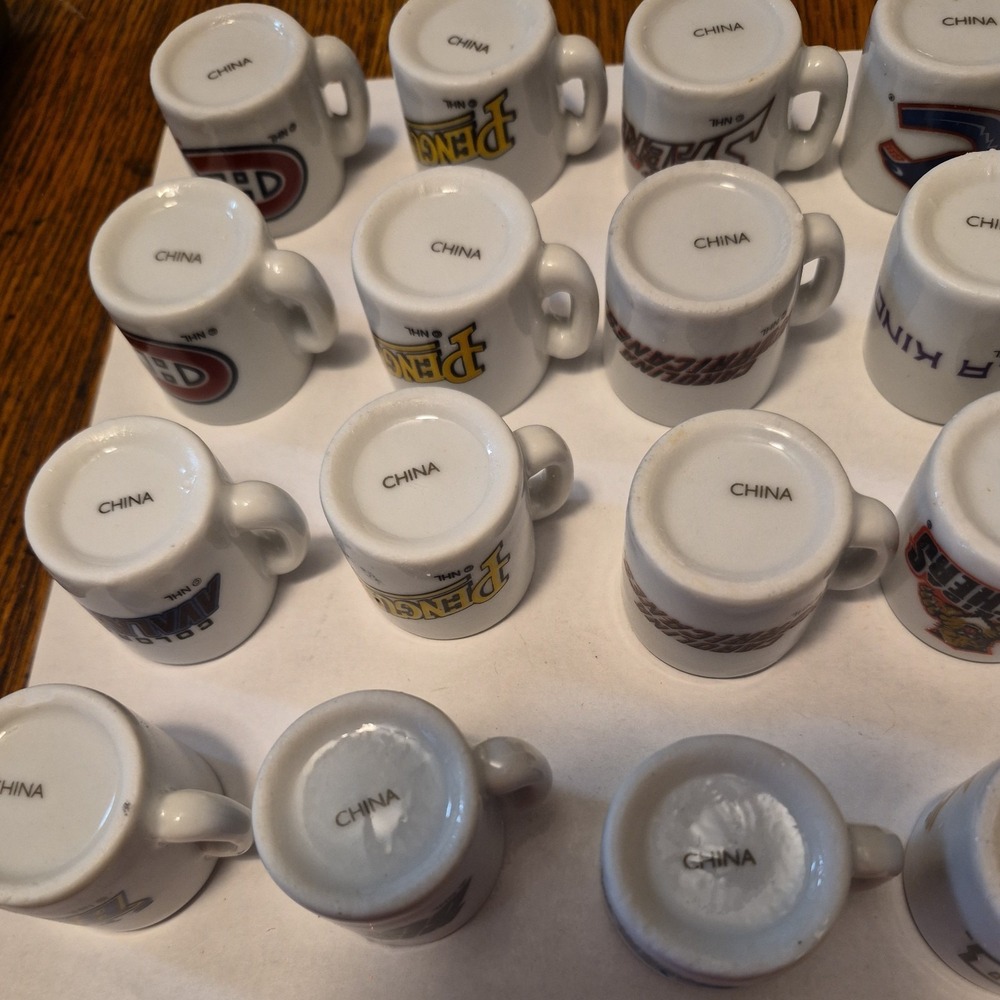 NHL Hockey Team Logo Mini Miniature 1.25" Souvenir Lot of 26 Mini Mug duplicates - Picture 10 of 10